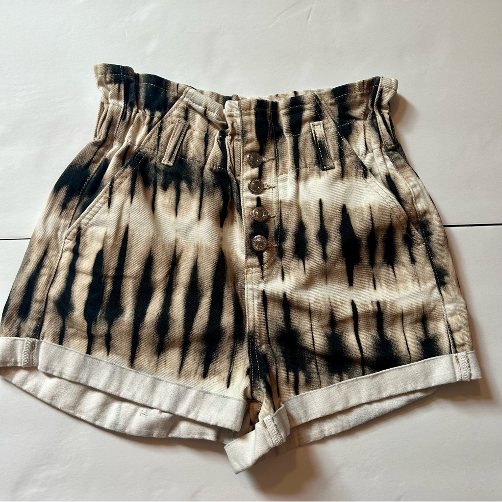 Topshop Tie Dye Jean Shorts